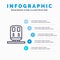 Back, Railway, Train, Transportation Line icon with 5 steps presentation infographics Background