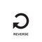 Back or reverse icon vector. Flip over or turn arrow sign.