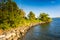 The Back River at Cox Point Park in Essex, Maryland.