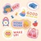 Back at school beautiful childrens stickers for studying