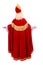 Back of Sinterklaas on white background