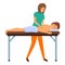 Back spine masseur icon, cartoon style