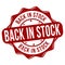 Back in stock grunge rubber stamp