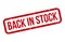 Back in stock Rubber Stamp. Red Back in stock Rubber Grunge Stamp Seal Vector Illustration - Vector