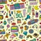 Back to the 90's. Cool memories collection. Seamless pattern for your design