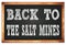 BACK TO THE SALT MINES words on black wooden frame school blackboard