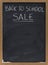 Back to schook sale blackboard sign