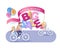 Back to school 1 september Sale Children bicycling