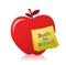 Back to school apple illustration design