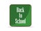 Back to school application icon, school board green. Vector