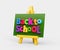 Back to school background 3d colorful letters on notice board 3d illustration