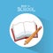 Back to school book pencil learning write poster