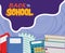 Back to school, calculator books and notebooks elementary education