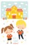 Back to school card design. Children going to school in school uniforms and with schoolbags. Preschool girl and boy in