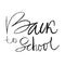 Back to school. Chalk textured modern simple lettering. Vector illustration.