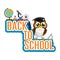 Back to school color background with owl