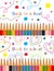 Back to school Colored pencils Vector illustration