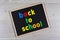 Back to school concept: letters on a chalkboard