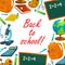 Back to school education background poster