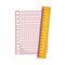 Back to school education notepad and ruler measure