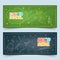 Back to school element chalk drawing banners