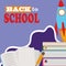 Back to school, elementary education flat design colorful