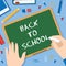 Back to School Flat Style Blackboard Vector