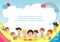Back to school, kids school, education concept, child and books, Template for advertising brochure, your text ,Vector Illustration