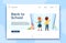 Back to School landing page. Education and study web page