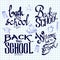 Back to school lettering and calligraphic on a