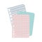 Back to school papers sheet lines grid supply icon