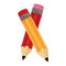 Back to school pencils supplies education icons