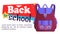 Back to School Poster with Schoolchild Rucksack