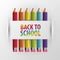 Back to school. Rainbow pencils. Vector illustration