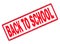 Back to school rubber stamp on white background. back to school