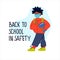 Back to School in Safety banner. Schools safe reopening after covid pandemic lockdown concept