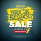 Back to School Sale Design with Typography Letter and Chalk on Chalkboard Background. Vector Illustration for Special
