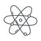 Back to school, science molecule atom elementary education line icon style