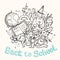 Back to school - Sketch illustration of education objects