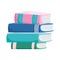 Back to school stacked books learn read icon