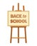 Back to school text art easel vector