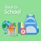 Back to school text. Bright design for web, site, banner, poster.