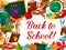 Back to School vector autumn study season poster