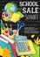 Back to School vector chalkboard sale sketch