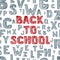Back to school vector hand drawn sketch lettering. Seamless background with alphabet. Scratched and hatching letters.