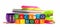 Back to School wooden toy blocks with school supplies