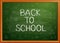 Back to school written on blackboard