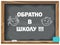 Back to school written chalk on a blackboard. In Russian.