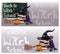 Back to Witch School. Magic invitation banners