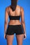 Back and torso african american womans fit body